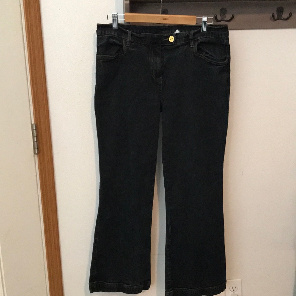 DG2 Dianne Gilman jeans, black, back pocket,  size 12P